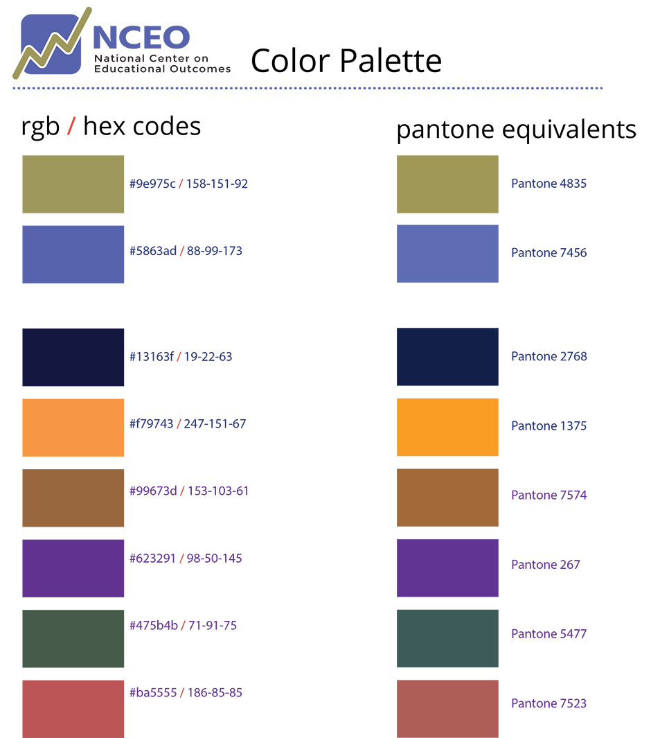 NCEO's color palette