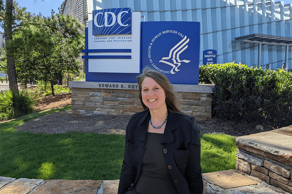 Jennifer Hall-Lande in 2022 at CDC headquarters in Atlanta, Georgia.